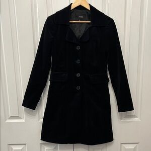 Luxe Black Corduroy Trench Coat – Jacob, Size 5/6